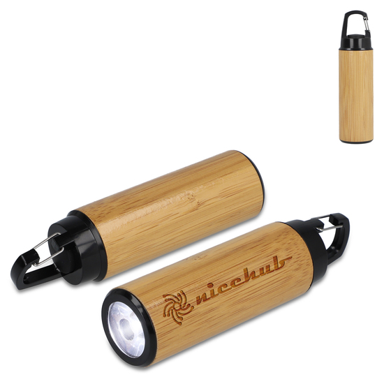 Bambus-Taschenlampe mit Clip