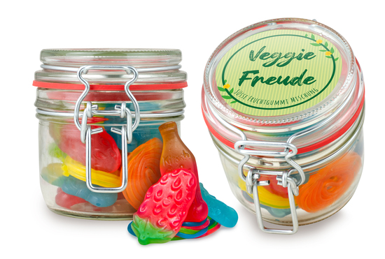 Bügelglas S Veggie Freude