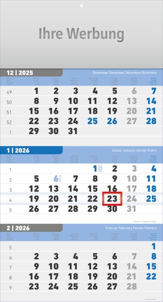 Dreimonatsplaner Trend-Basic