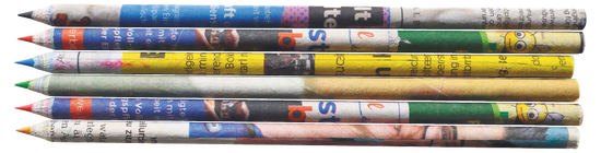 phil Zeitungsbleistift upcycling