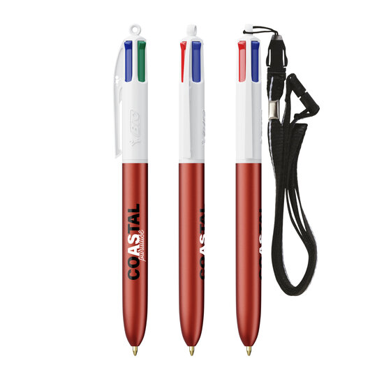 BIC® 4 Farben Glacé mit Schlüsselband