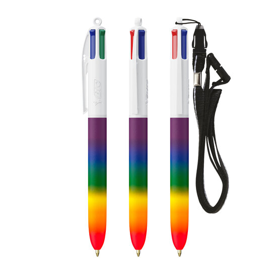 BIC® 4 Colours® Rainbow Decor + lanyard